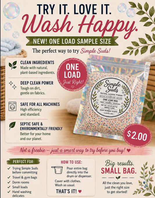 Simple Suds – Natural Laundry Powder Trial Bag