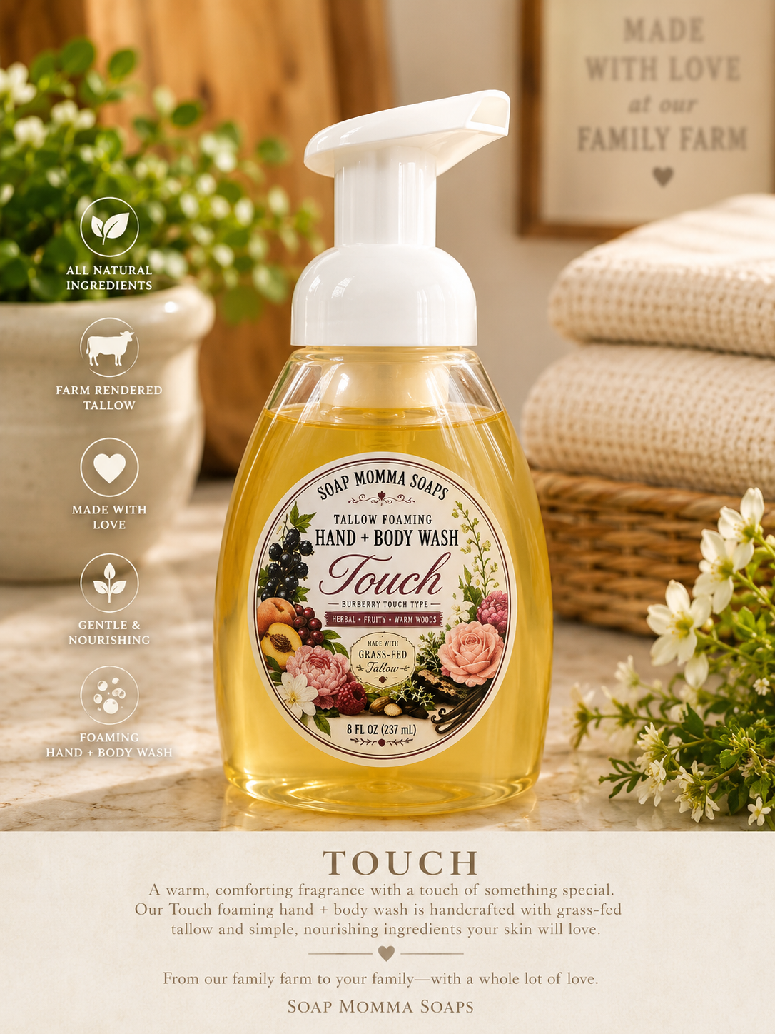 ✨ Touch Tallow Foaming Hand + Body Wash ✨